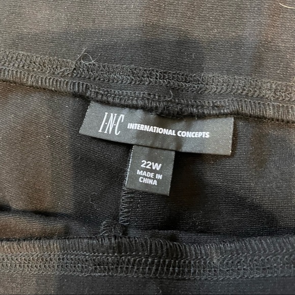 INC International Concepts Black Knit Legging Pants size 22W - Picture 8 of 8